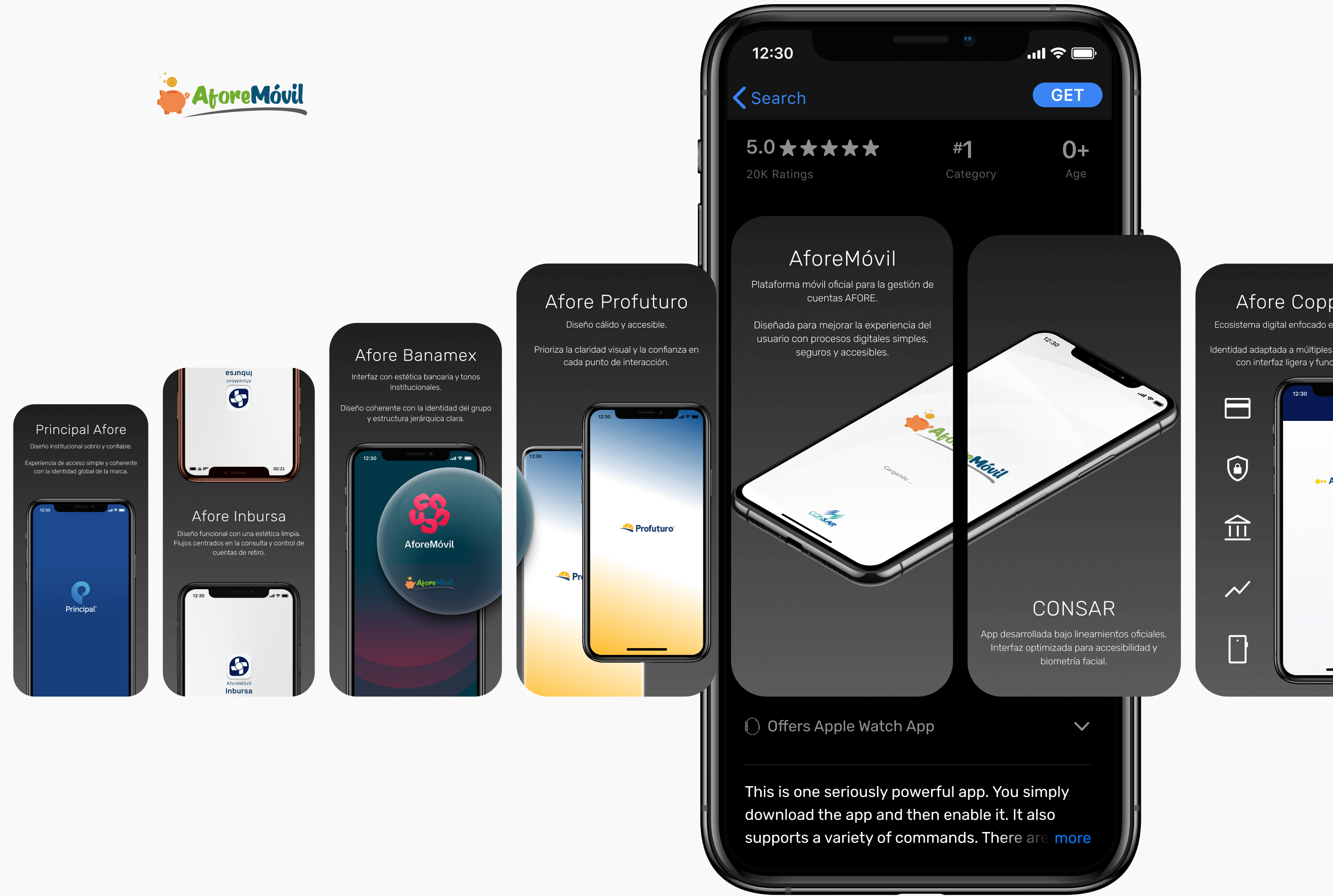 Mockup – AforeMóvil (App)
