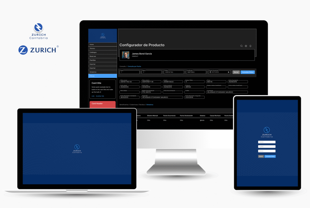 Mockup – Zurich Cantabria (Configurador de Siniestros)